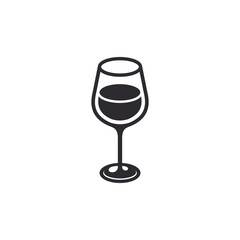 Wine glass icon. Wineglass. Flask template. Jar icon. Wine flask. Cup sign. Glass stencil. Glass silhouette. Logo template. Glass container. Shape for 3d modeling. Cognac flask. Champagne wineglass.