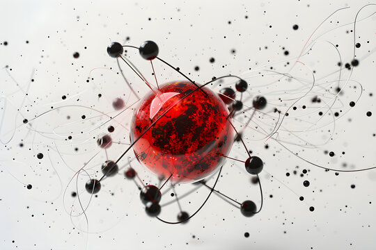 Illustration of J.J. Thomson's Plum Pudding Atomic Model