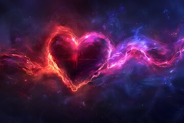 Heart-Shaped Object Surrounded by Stars