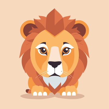 Cartoon lion illustration vector art