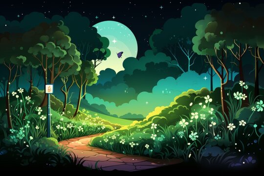 Seamless connectivity. smartphone sprouting social media icons in digital forest