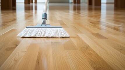 Mop cleaning parquet - obrazy, fototapety, plakaty