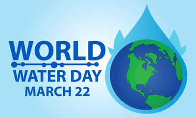 22 march is world water day 2024 vector background