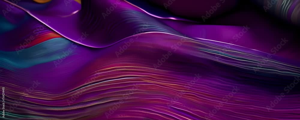 Poster vibrant colors, creating visual symphony of waves and swirls that evoke sense of calm and wonder per