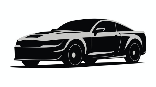 Car icon vector design template sillouette icon flat