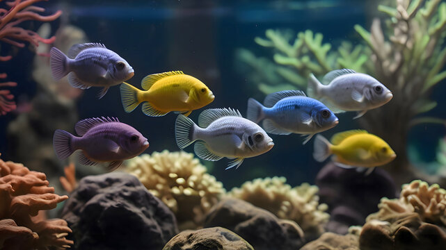 Stunning Colourful African Lake Malawi Cichlids