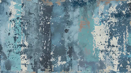 Obraz premium Old paint grey blue white texture plastered concrete walls. Green Old plaster textured wall background painted deteriorated. copy space