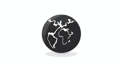 Globe Icon  sillouette icon flat vector