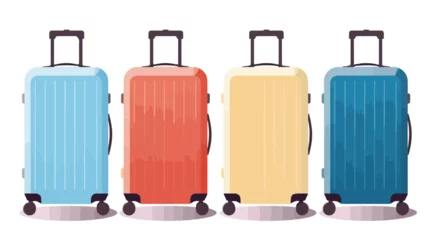 Foto op Aluminium Luggage suitcase bag travel tourism icon vector   © Noman