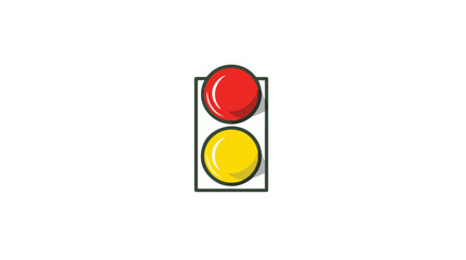 Traffic light concept line icon. Simple element illustration