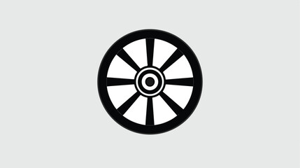 Wheel icon vector best flat icon EPS  silhouette icon