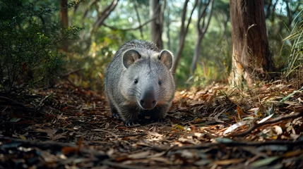 Foto op Plexiglas Critically endangered marsupial, northern hairy-nosed wombat © Andreas