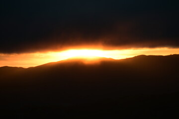 sunset in the mountains