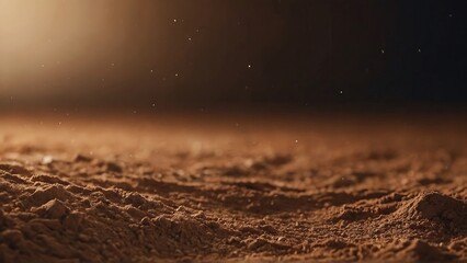 Slow motion Abstract macro shot brown sand and grains cinematic color gradient background for poster banner presentation design graphics resources