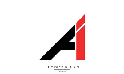 AI, IA Abstract Letters Logo Monogram Design Vector Symbol