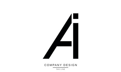 AI, IA Abstract Letters Logo Monogram Design Vector Symbol