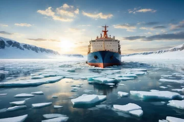Selbstklebende Fototapeten Power of the Icebreaker: Beautiful Shot © alexx_60