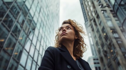 Fototapeta premium Business person on the road, dramatic.