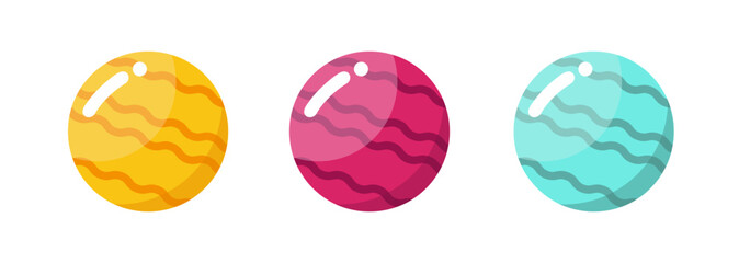 Set of candy illustrations on a white background for print, wall art, wallpaper, books, website, decoration