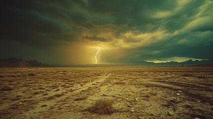 Vulnerable landscape during lightning storm