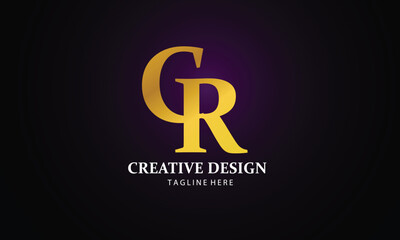 Obraz premium GR gold letter logo 