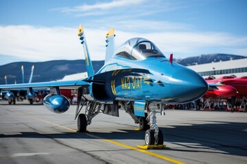 Airshow jets war ready concept Generative AI