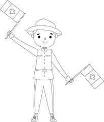 Happy Canada Day Coloring Page For Kids 