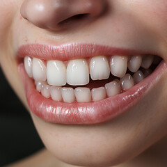 Obraz premium a pile of white teeth, ad compaign style сreated with Generative Ai