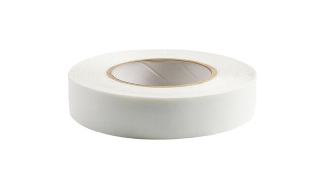 White double sided adhesive . isolated on transparent background.