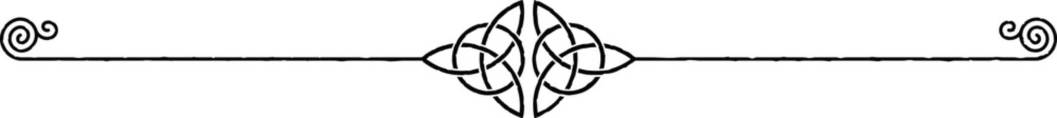 Elegant Celtic Symbols Header - Spiral, Triquetra - obrazy, fototapety, plakaty