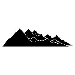 Fototapeta na wymiar mountain silhouette transparent background