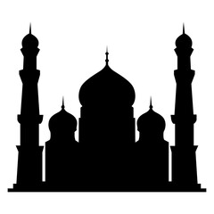 Mosque silhouette transparent background