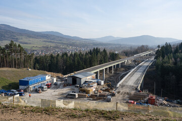 Plac budowy drogi szybkiego ruchu - obrazy, fototapety, plakaty