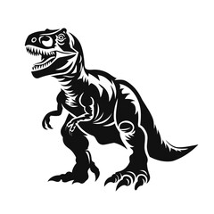 Tyrannosaurus rex isolated on white background. Vector illustration.