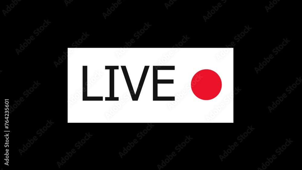 Poster live animation for channel in red color