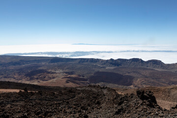 Fototapeta na wymiar Tenerife Teide National Park on a sunny autumn day.
