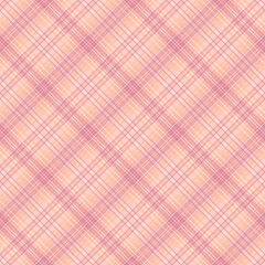 White, pink and yellow sunny summer plaid, Seamless vector check pattern suitable for fashion, home decor and stationary.