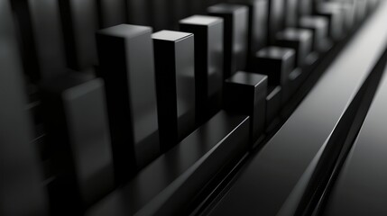 a row of bars on a black background