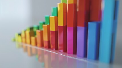 Obraz premium a colorful bar chart