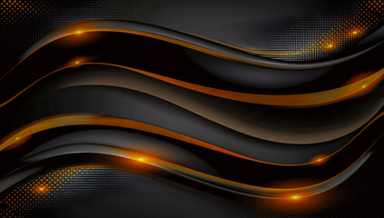 Futuristic lines and shapes merge in an abstract art design, symbolizing digital motion and energy