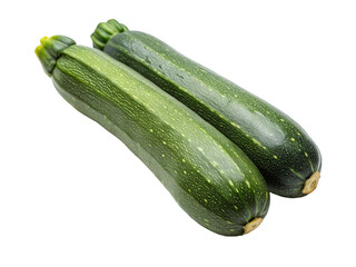 Whole Green Zucchini. isolated on transparent background.