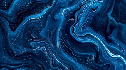 Sapphire Whorls: A High-Definition Abstract Background Illustrating the Sublime Beauty of Blue Marble Ink Textures, Flowing Like Rivers Through a Canvas of Stone.