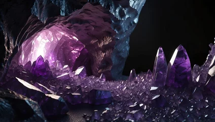 Poster Purple Crystal Cave © azait24