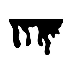 Drip paint. Drip paint silhouette. Set of dripping liquid. Vector illustration