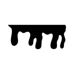Drip paint. Drip paint silhouette. Set of dripping liquid. Vector illustration