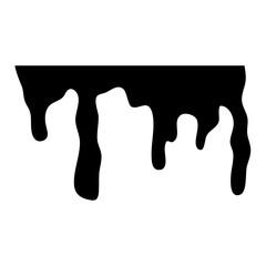 Drip paint. Drip paint silhouette. Set of dripping liquid. Vector illustration