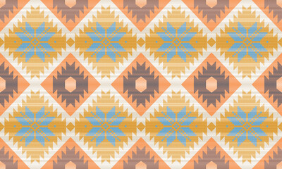 Navajo tribal vector pattern. Native American ornament. Ethnic South Western decor style. Boho geometric ornament. blanket, rug. Woven carpet