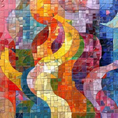 Vibrant Mosaic of Diverse Colors and Shapes