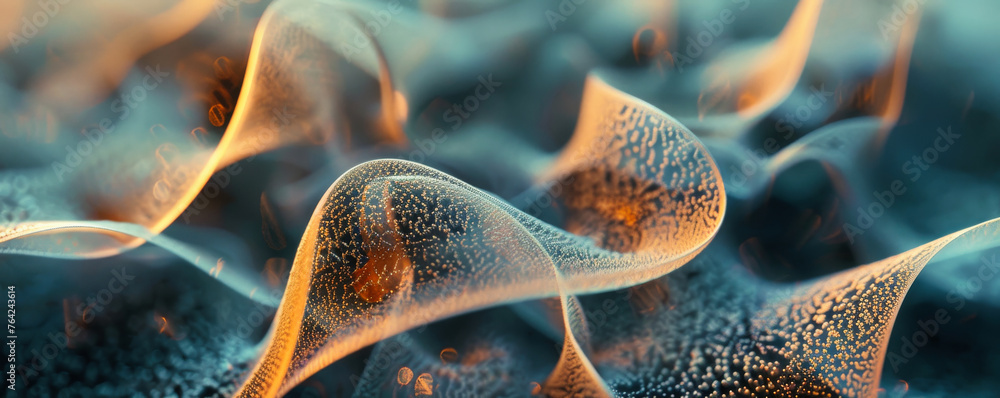 Poster amorphous structure changing its shape