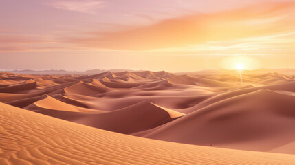 Fototapeta na wymiar Desert dunes at sunset